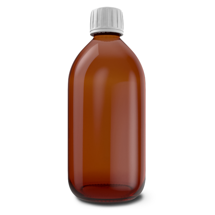 Braunglasflasche 500 ml mit Verschluß